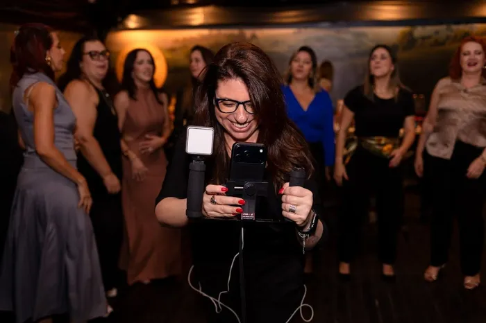 Ana StoryLens em Ação de Gravação